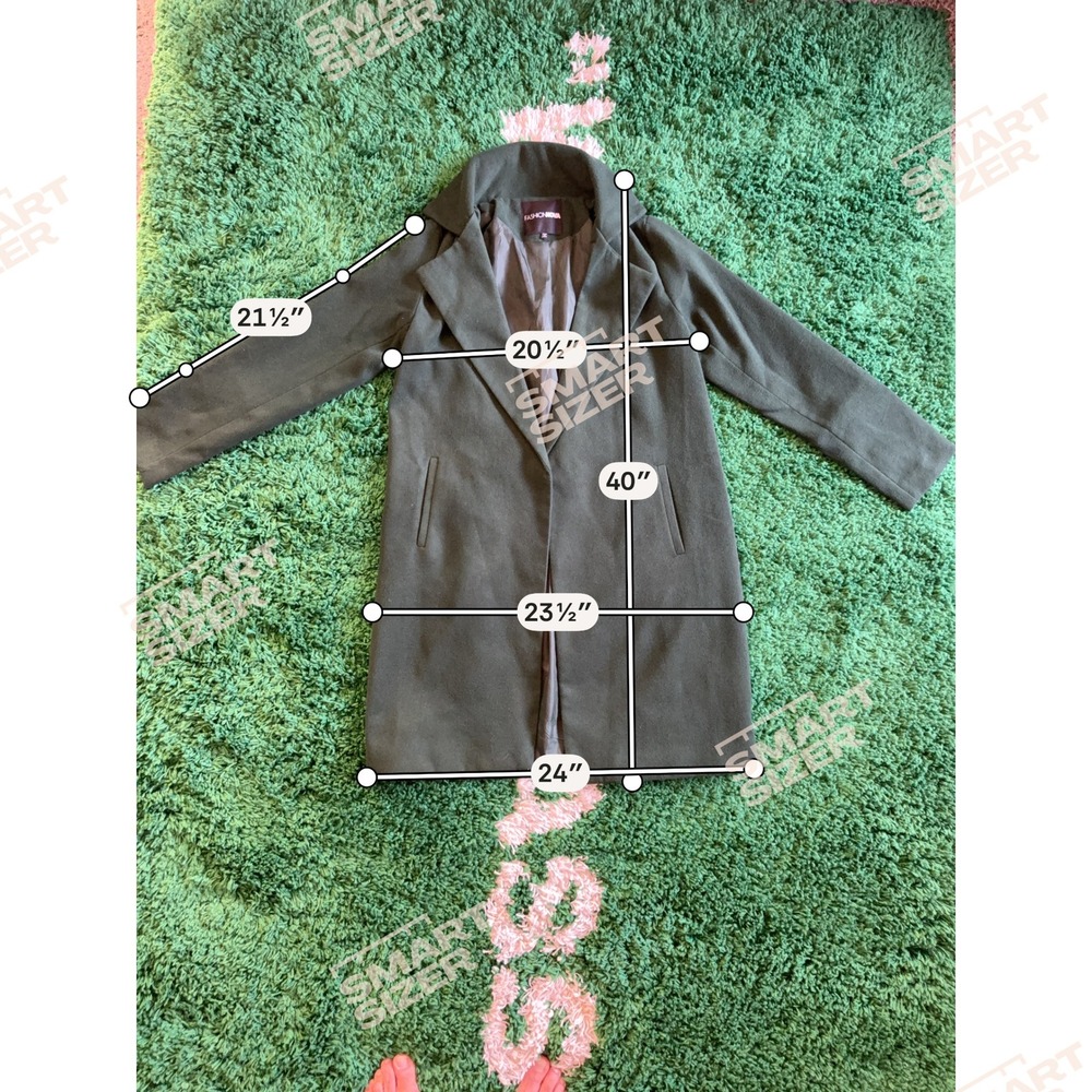 Fashion Nova SOA0001 Olive Green Longline Open Front‎ Overcoat Jacket Small - Picture 2 of 7